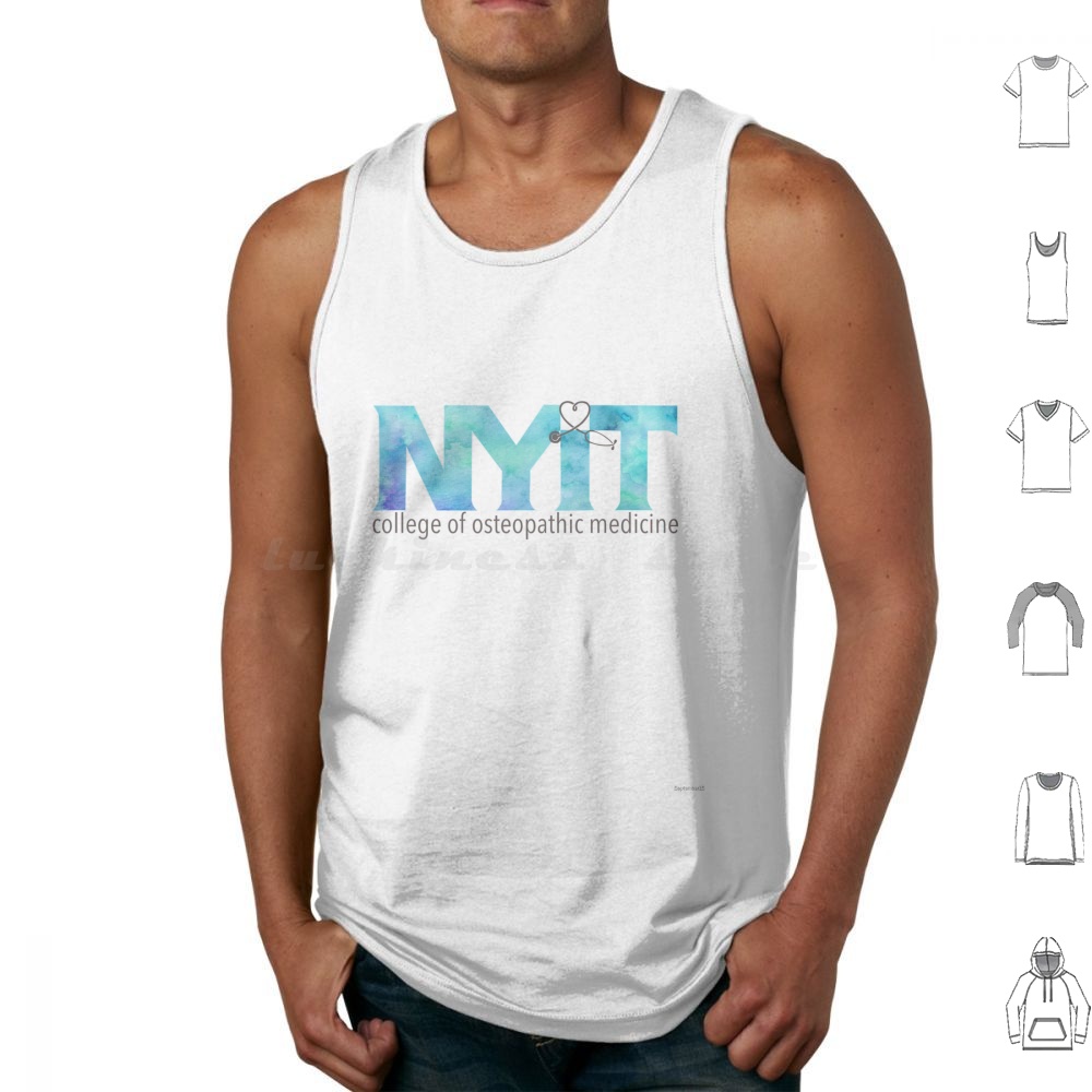Health Wellness New York - Nyitcom-Blue Watercolor Tank Tops Colete sem